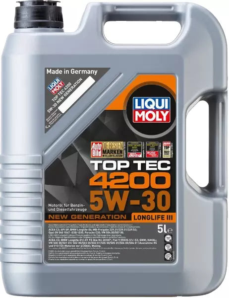OLEJ SILNIKOWY LIQUI MOLY TOP TEC 4200 5W30 5L 8973
